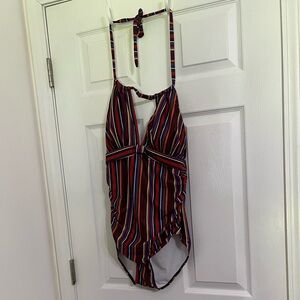 Tempt Me One Piece Swimsuits Tummy Control Halter Bathing Suits XL new with tag